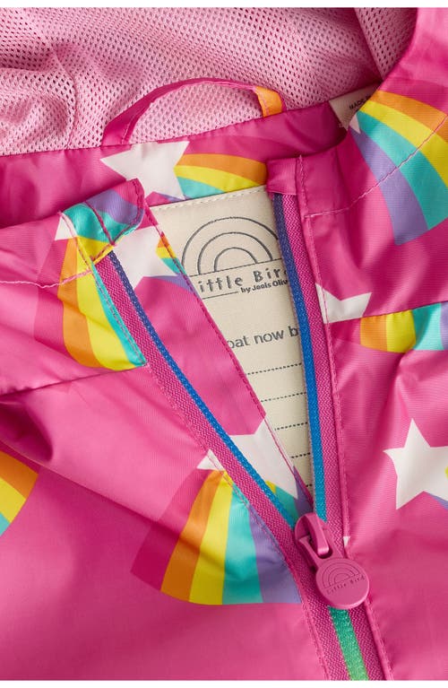 LITTLE BIRD LITTLE BIRD KIDS' RAINBOW MAC WATER RESISTANT RAINCOAT 