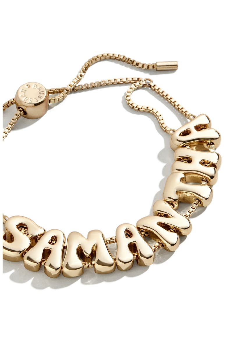 Bubble Double Strand Custom Slider Bracelet, Alternate, color, GOLD