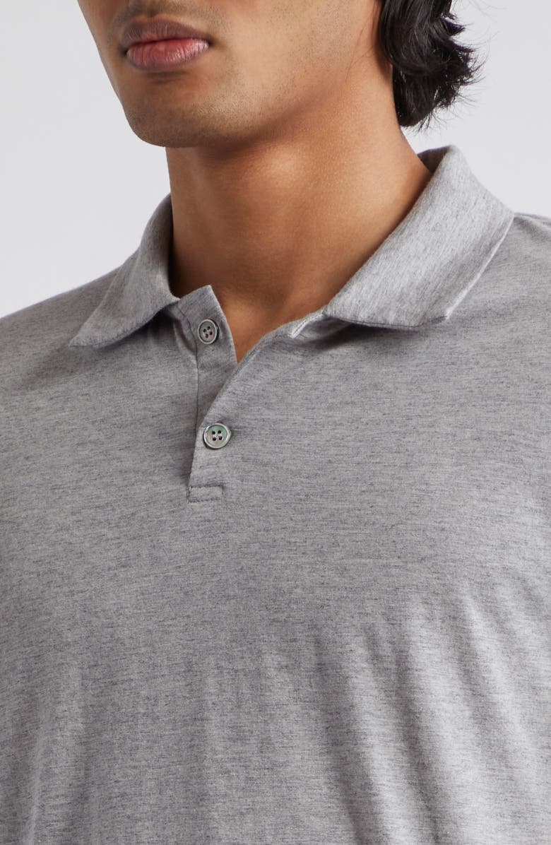 John Elliott Heathered Cotton & Cashmere Polo, Alternate, color, Grey