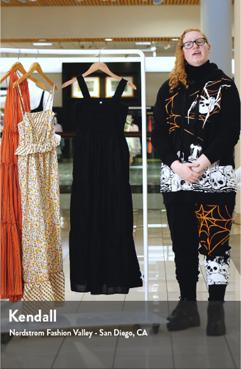 Beach House Smocked Cotton Cover-Up Dress, sales video thumbnail