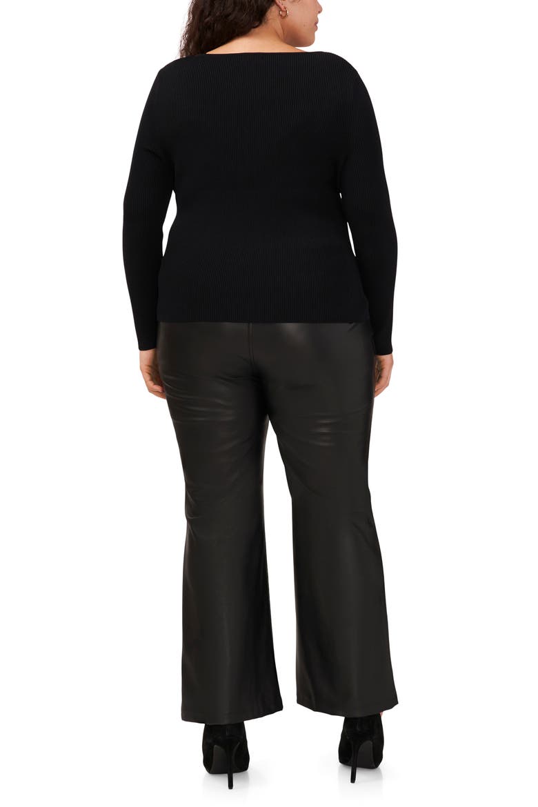 Rib Sweater, Alternate, color, RICH BLACK