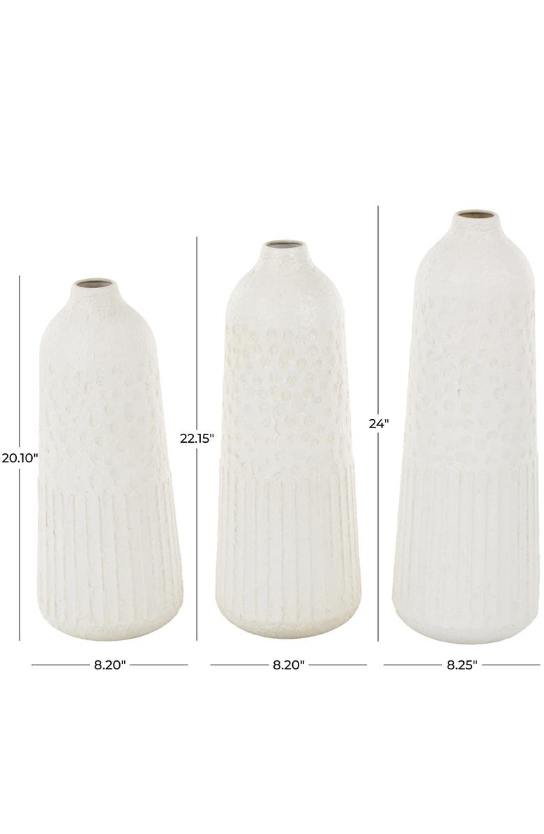 UMA Set of 3 Vase Set, Alternate, color, White