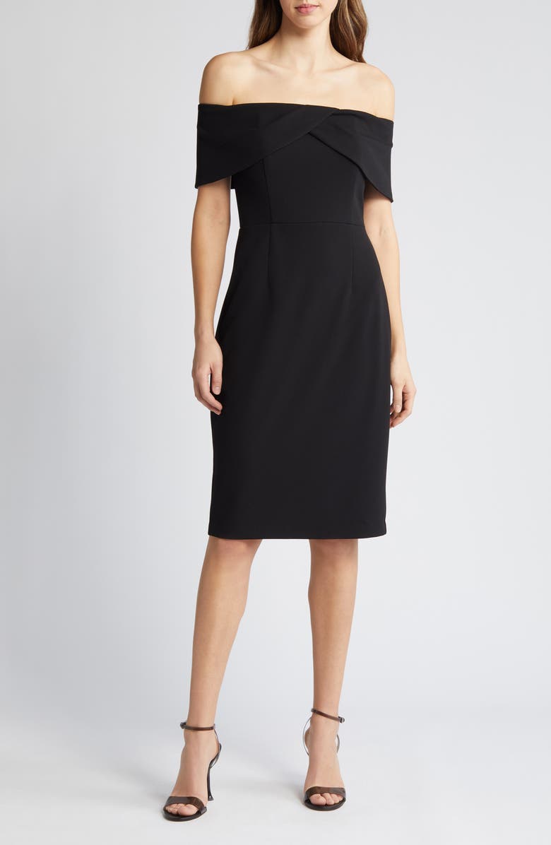 Vince Camuto Off the Shoulder Cocktail Dress, Main, color, 