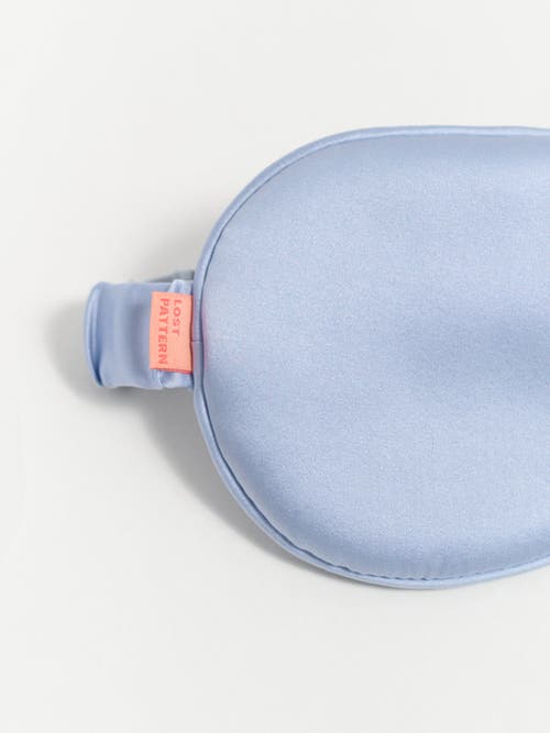 Lost Pattern Nyc Silk Sleep Eye Mask In Blue