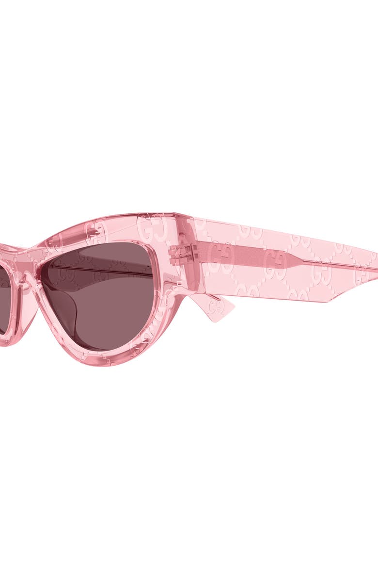 Gucci 53mm Cat Eye Sunglasses, Alternate, color, Pink