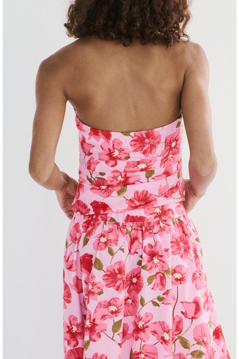 Floral Halter Neck Top, Alternate, color, PINK