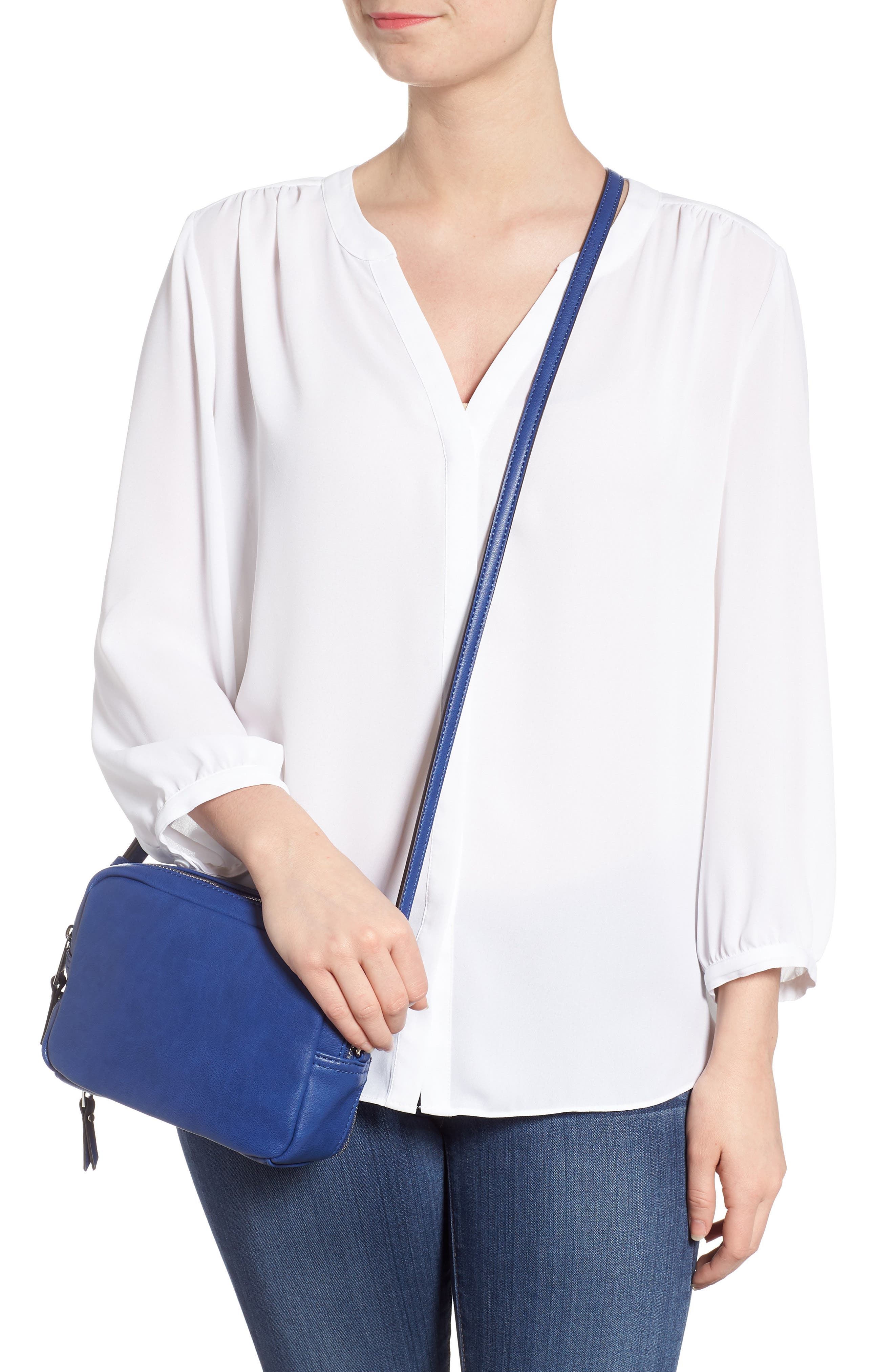 Sole Society Faux Leather Crossbody Bag, Alternate, color, 