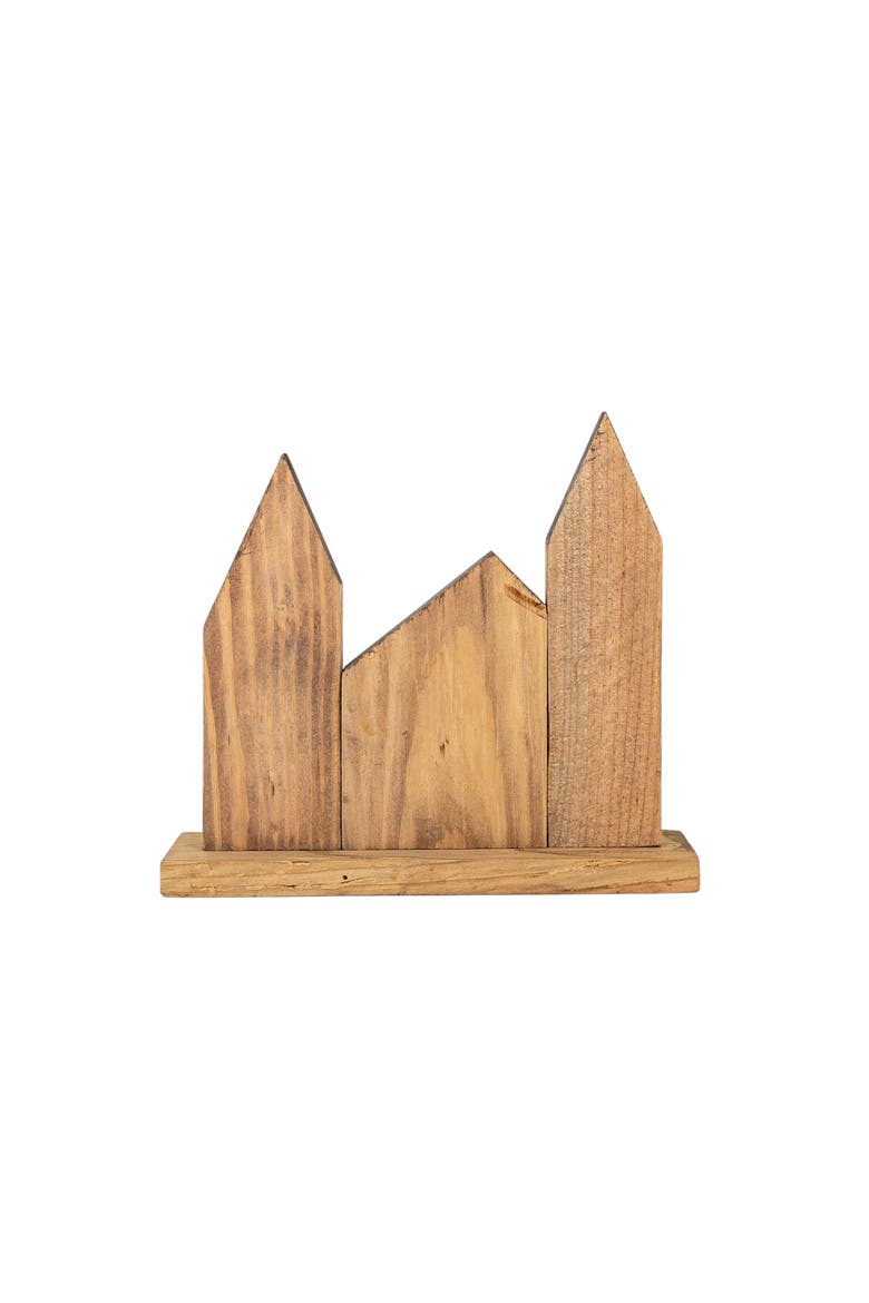 Rustic Village Decorative Accent Natural Wood, Alternate, color, Brown