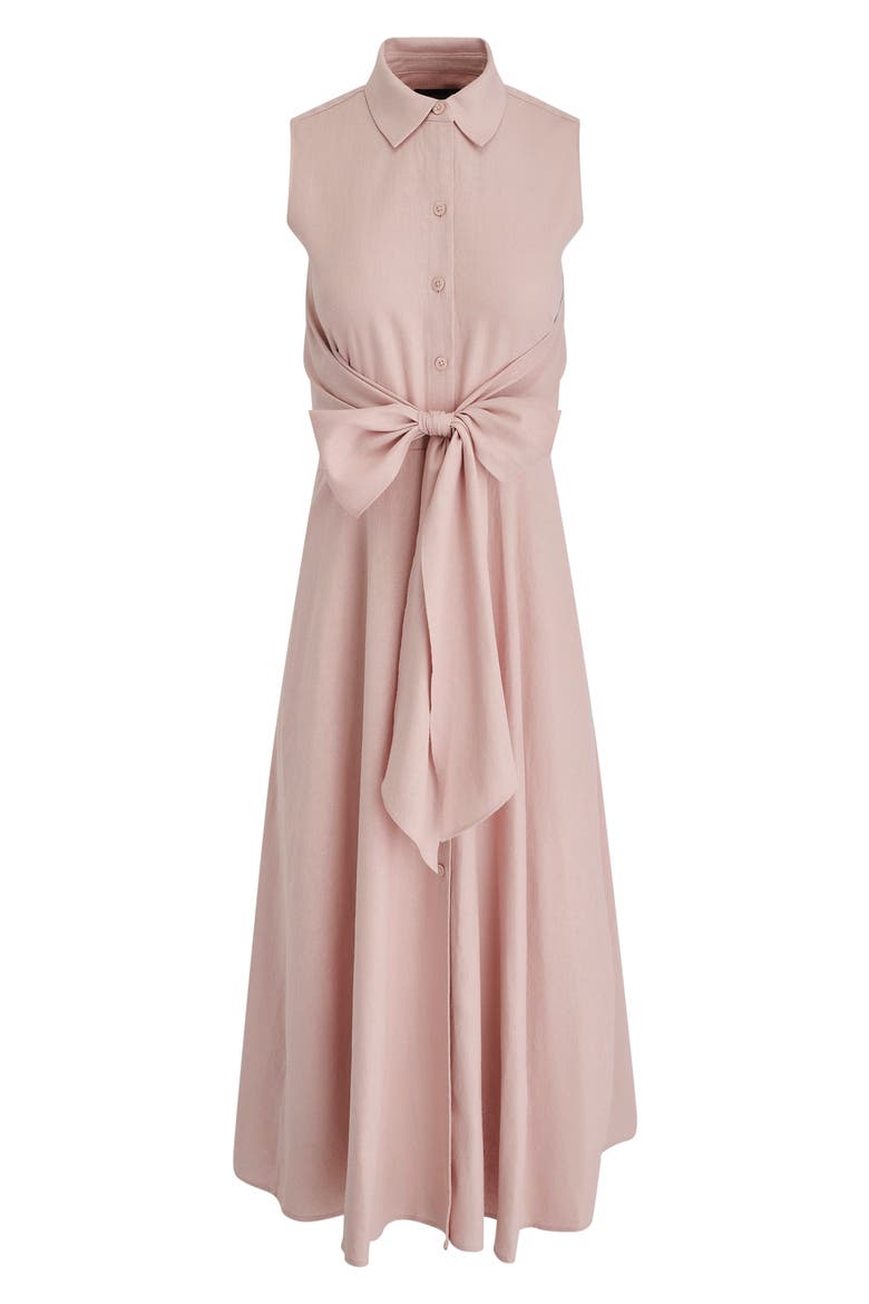 Sleeveless Linen Blend Shirtdress, Alternate, color, SNOW PETAL