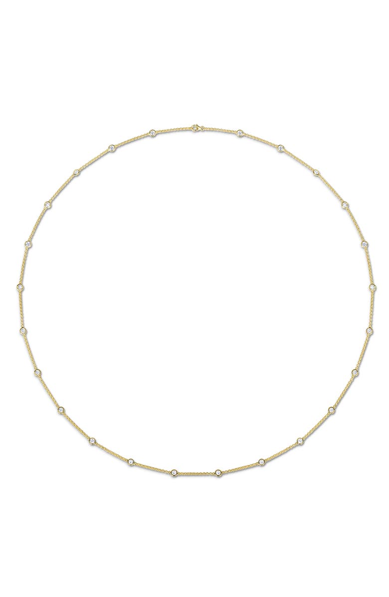 Julianna B. Cubic Zirconia By The Yard Station Necklace, Alternate, color, Yellow-Plated