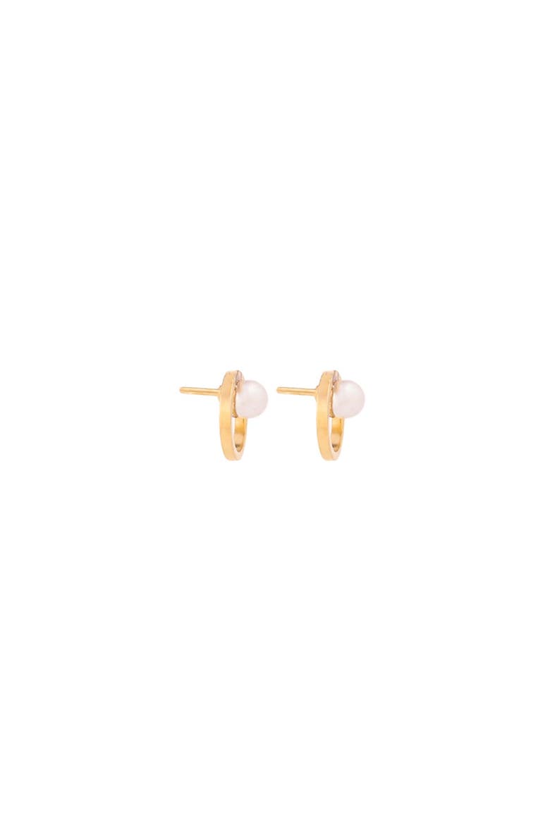 1980s Vintage Faux Pearl Post Earrings, Alternate, color, Faux Pearl