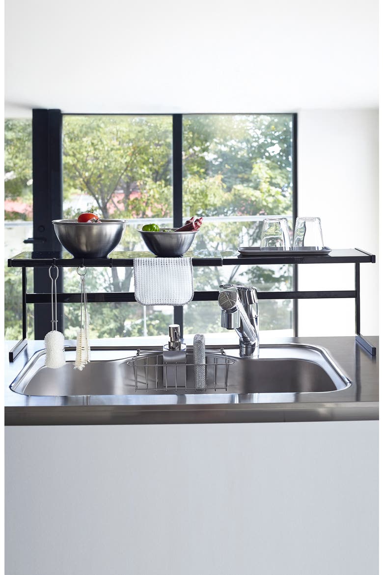 Expandable Countertop Shelf, Alternate, color, BLACK
