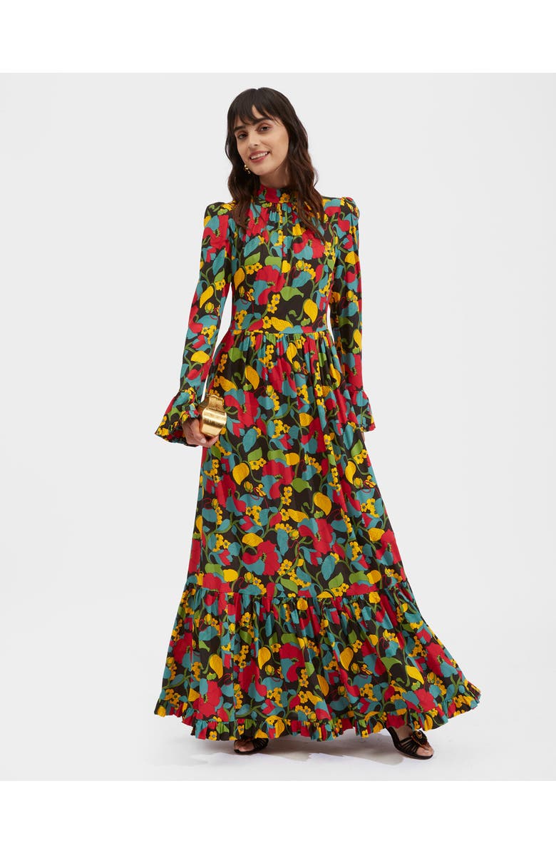 La DoubleJ Visconti Dress Vines Brown, Main, color,