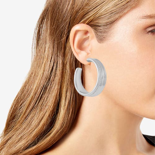 Vince Camuto Chunky Open Hoop Earrings In Silver