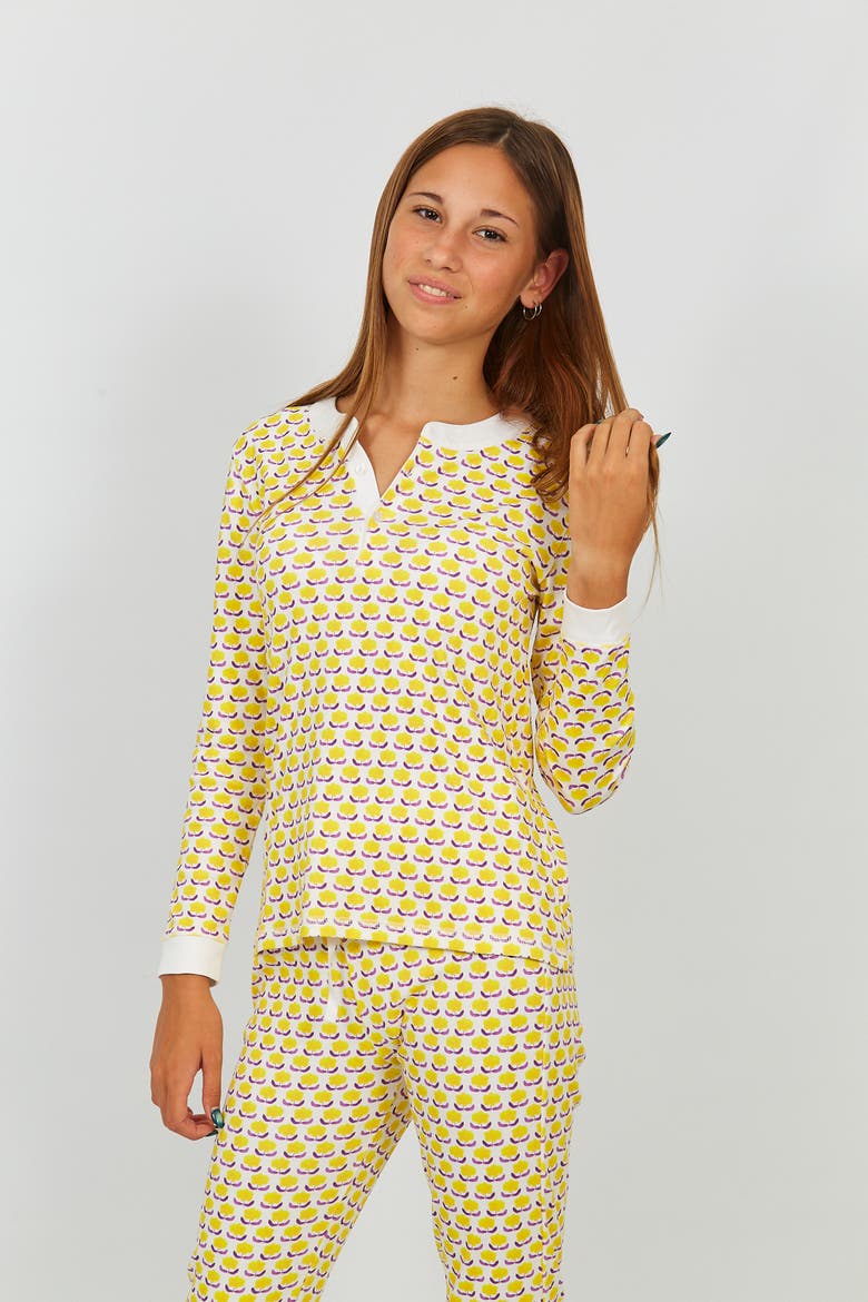 Pippa Women's Pajama Set, Alternate, color, Yellow Ashahi