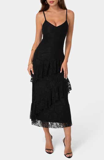 Lace Ruffle Maxi Dress