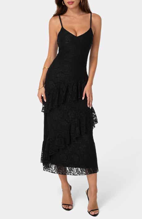 Lace Ruffle Maxi Dress