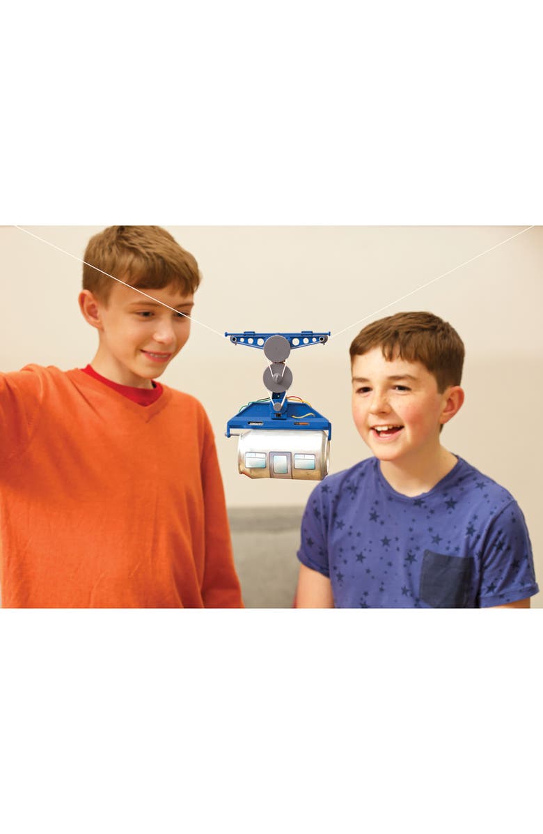 4M KidzRobotix Tin Can Cable Car, DIY Building Science Kit, Kids 8+, Alternate, color, Multicolored