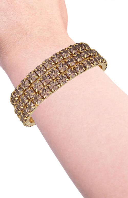 Vince Camuto Cubic Zirconia Trio Stretch Bracelet Set In Gold