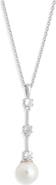 Nadri Olivia Faux Pearl Lariat Necklace