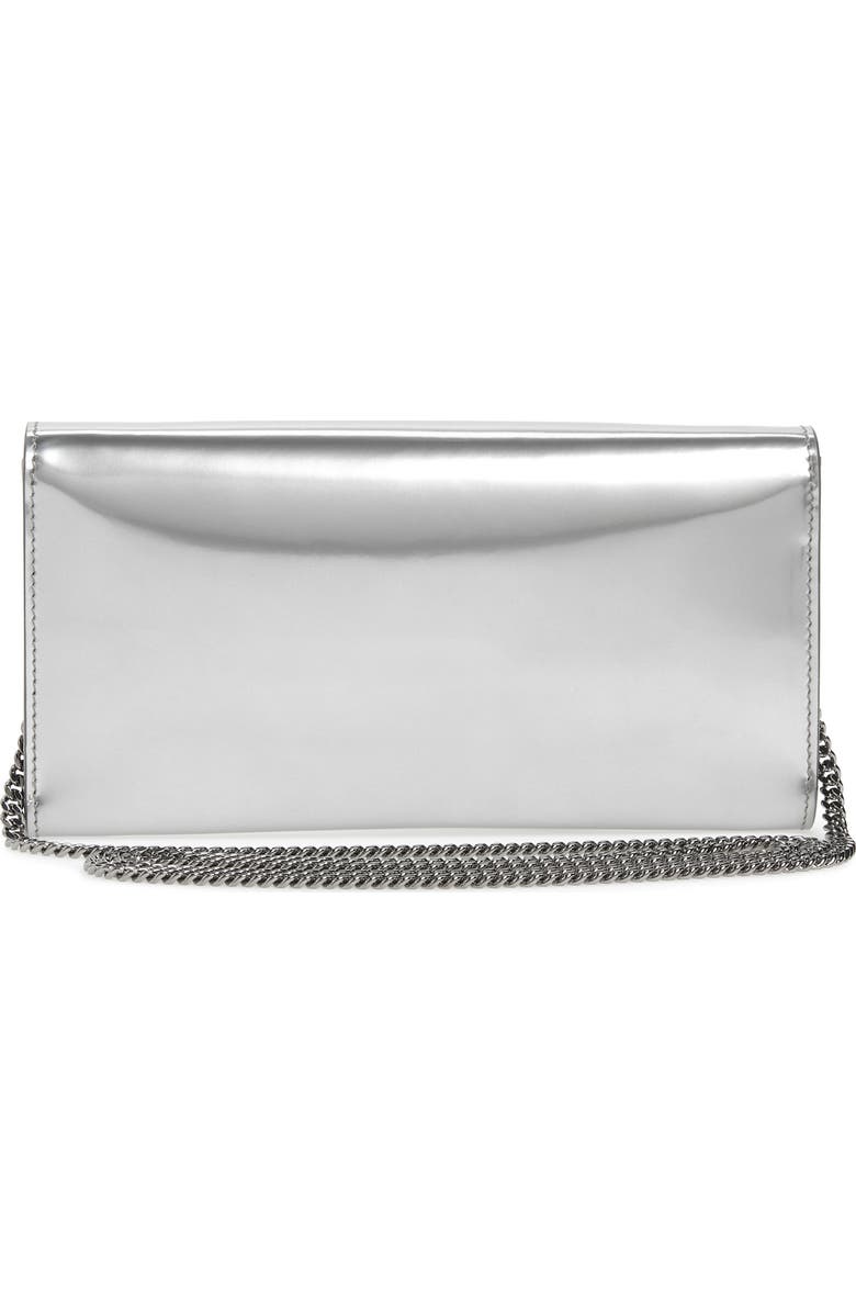 Jimmy Choo Emmie Metallic Leather Clutch, Alternate, color,