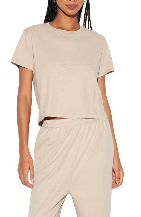 Quincey Slub Cotton Crop T-Shirt