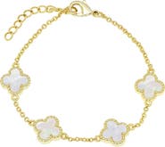 Lily Nily Kids' Mother-of-Pearl Clover Bracelet