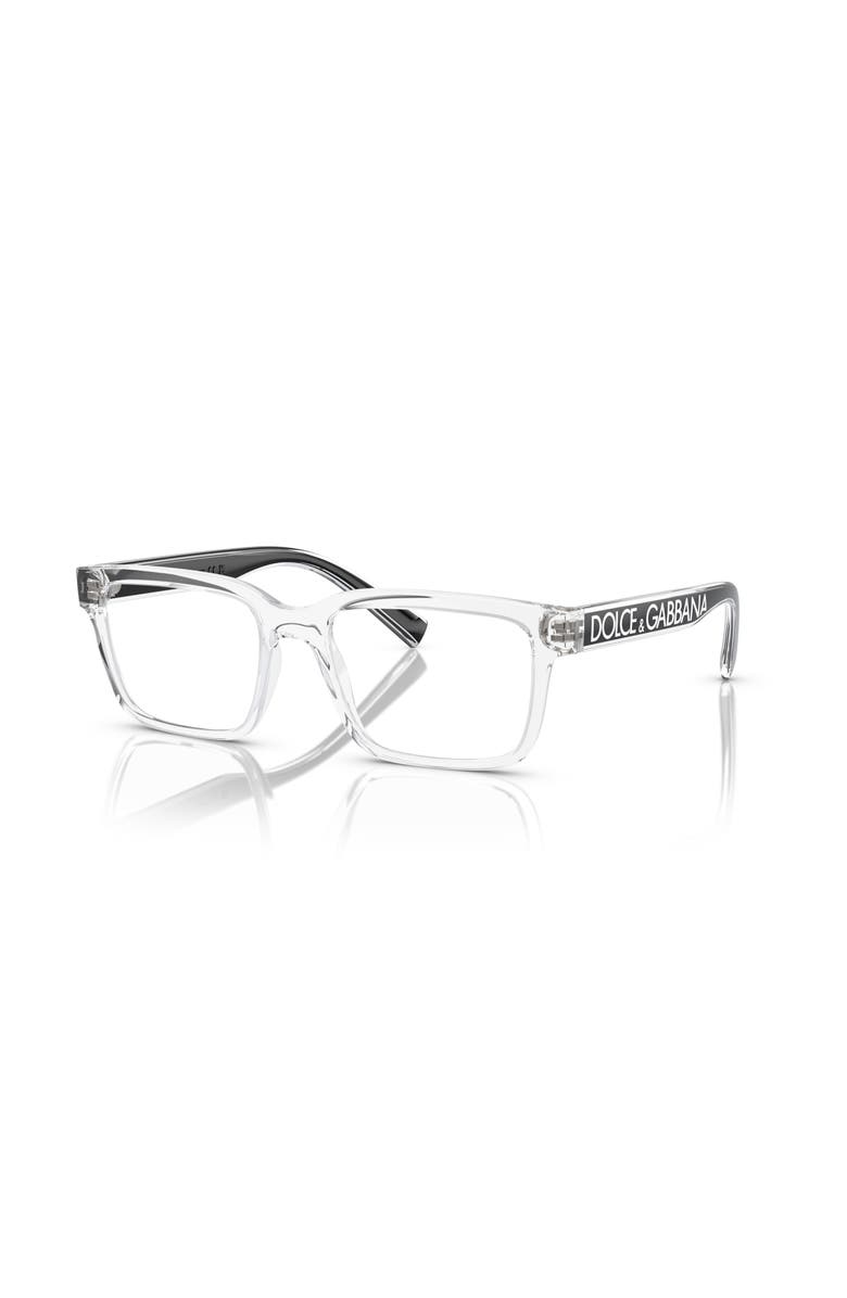 Dolce&Gabbana 53mm Rectangle optical glasses, Main, color, Transparent