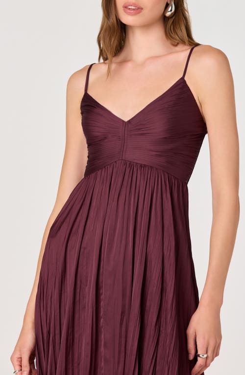 Astr The Label Maeve Midi Dress In Burgundy