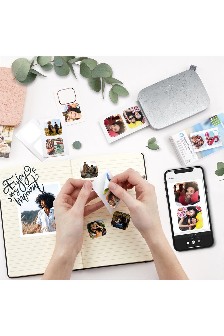 Premium Sticker Photo Paper Compatible with Sprocket Photo Printers, Alternate, color, White
