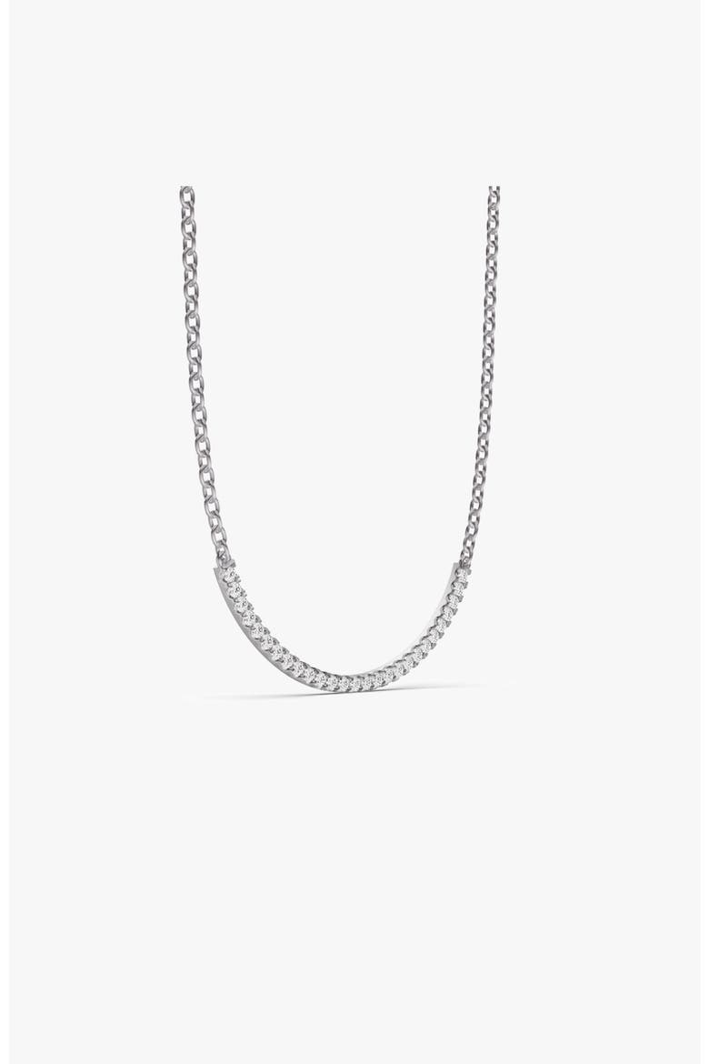 14K Gold 0.25 ct Round Lab Grown Diamond Smiley Pendant, Alternate, color, White Gold
