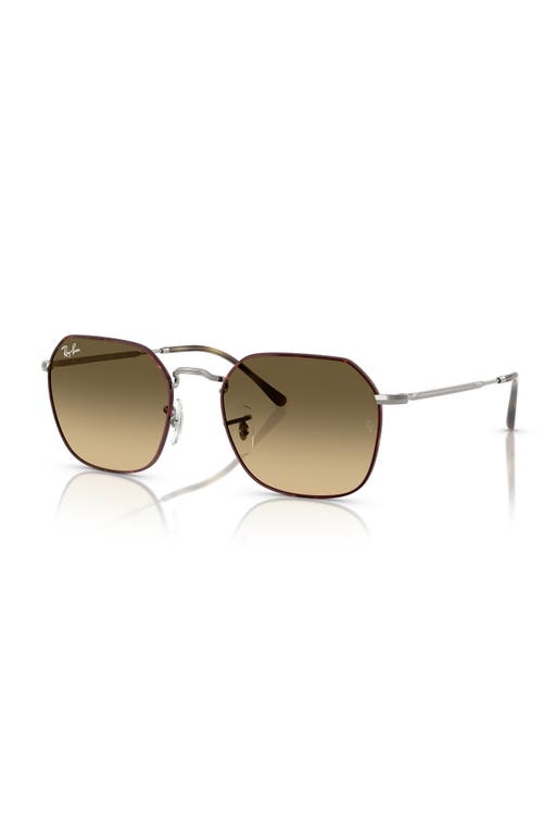 Ray Ban Ray-ban 55mm Gradient Geometric Sunglasses In Brown Grad