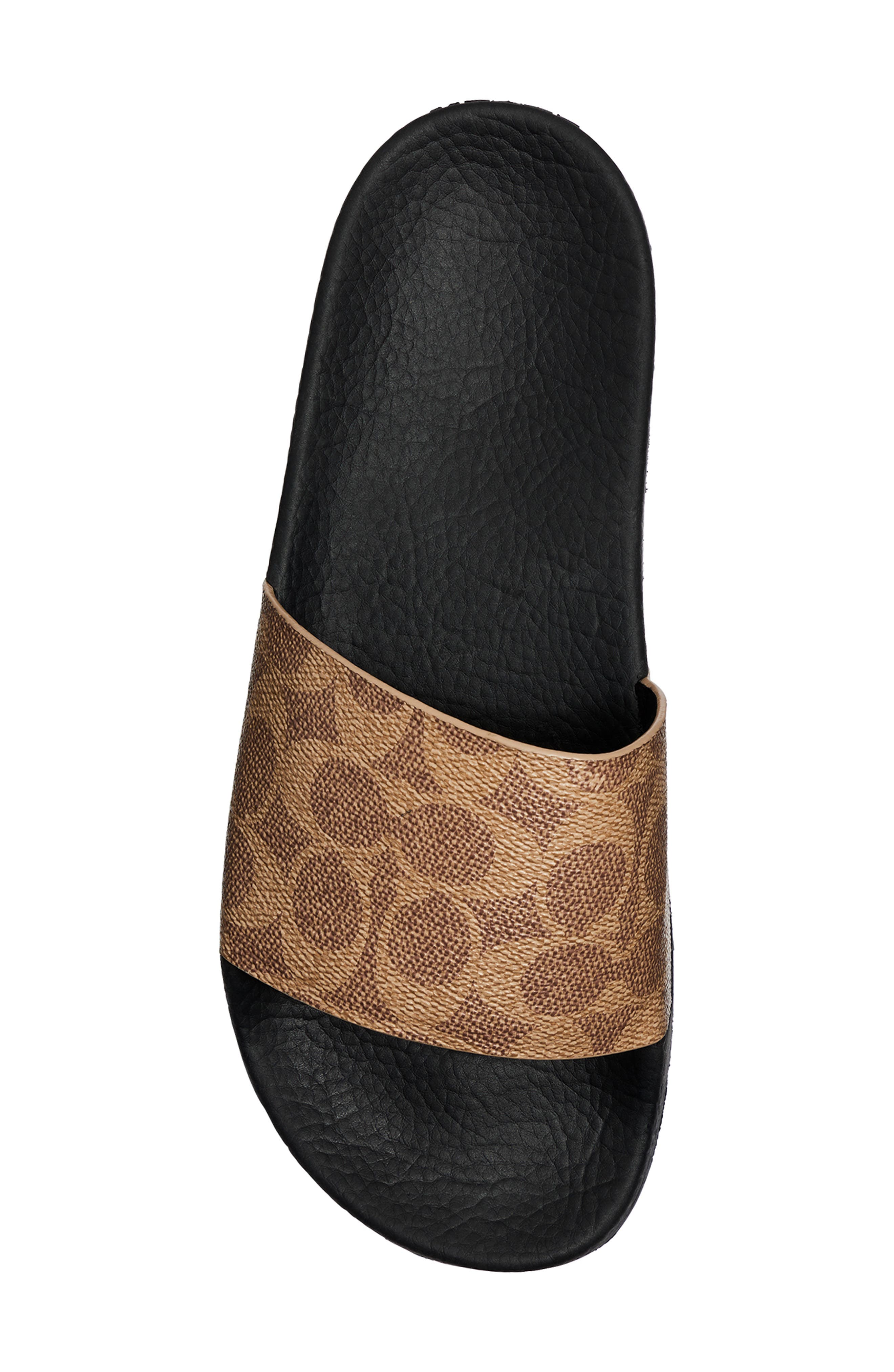 COACH Udele Logo Monogram Slide Sandal, Alternate, color, Tan