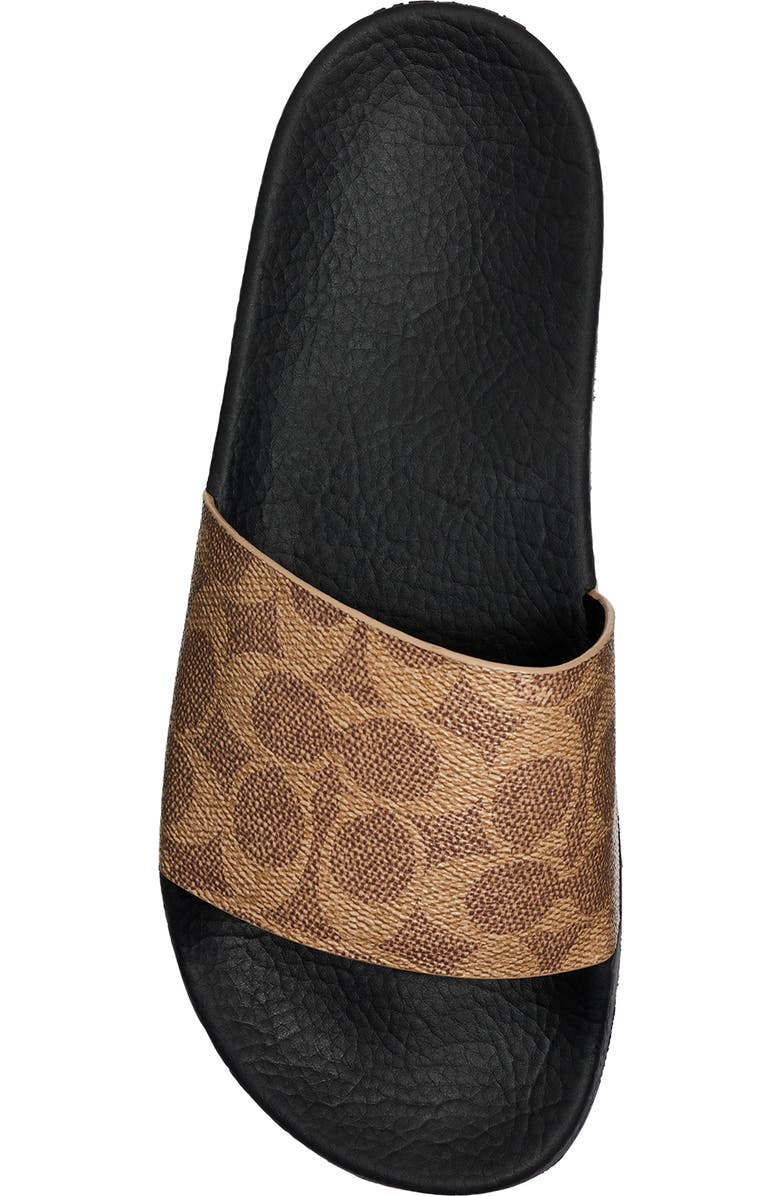 COACH Udele Logo Monogram Slide Sandal, Alternate, color, Tan