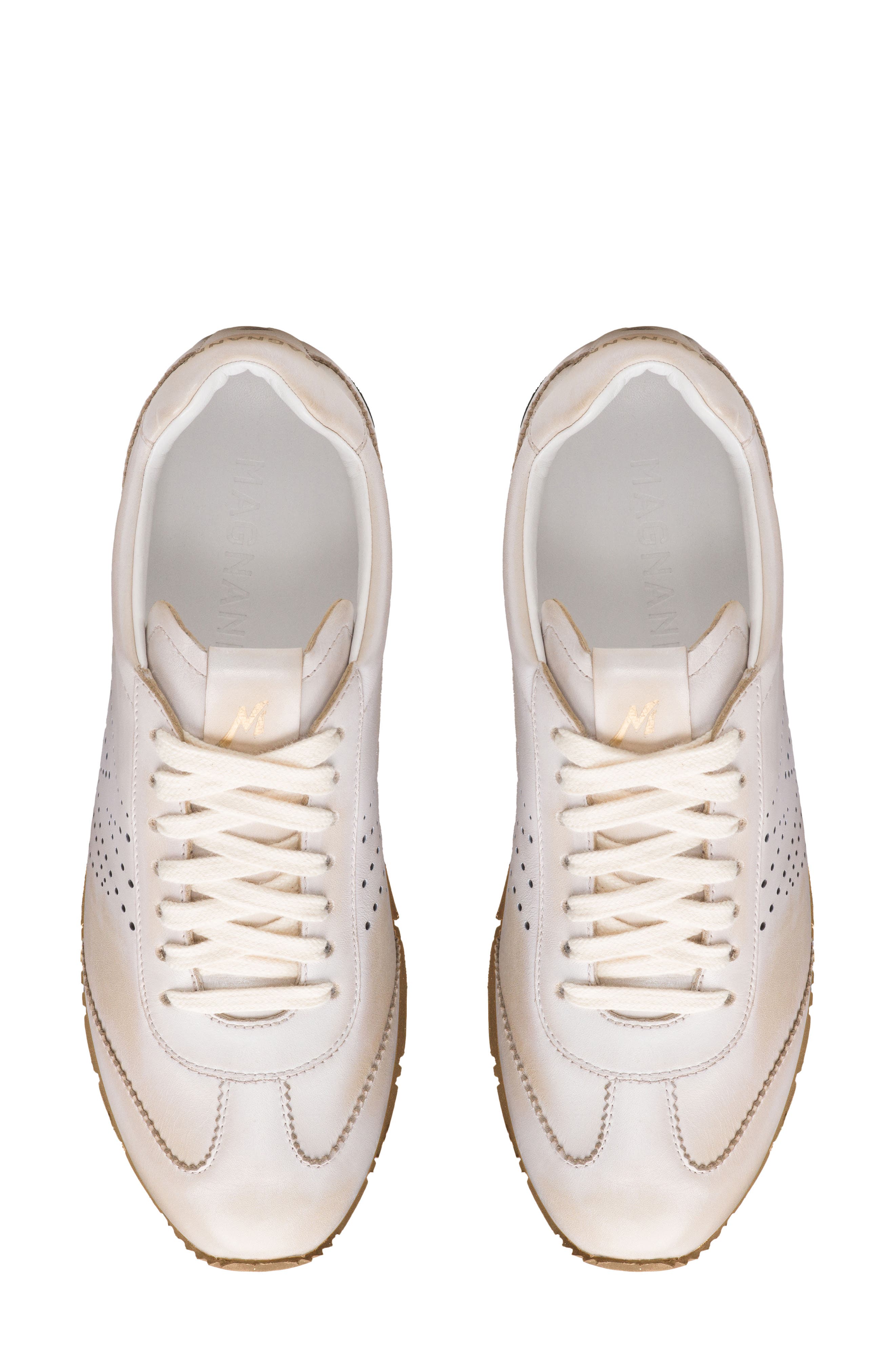 Magnanni Lizzy Lace Up Sneaker, Alternate, color, White
