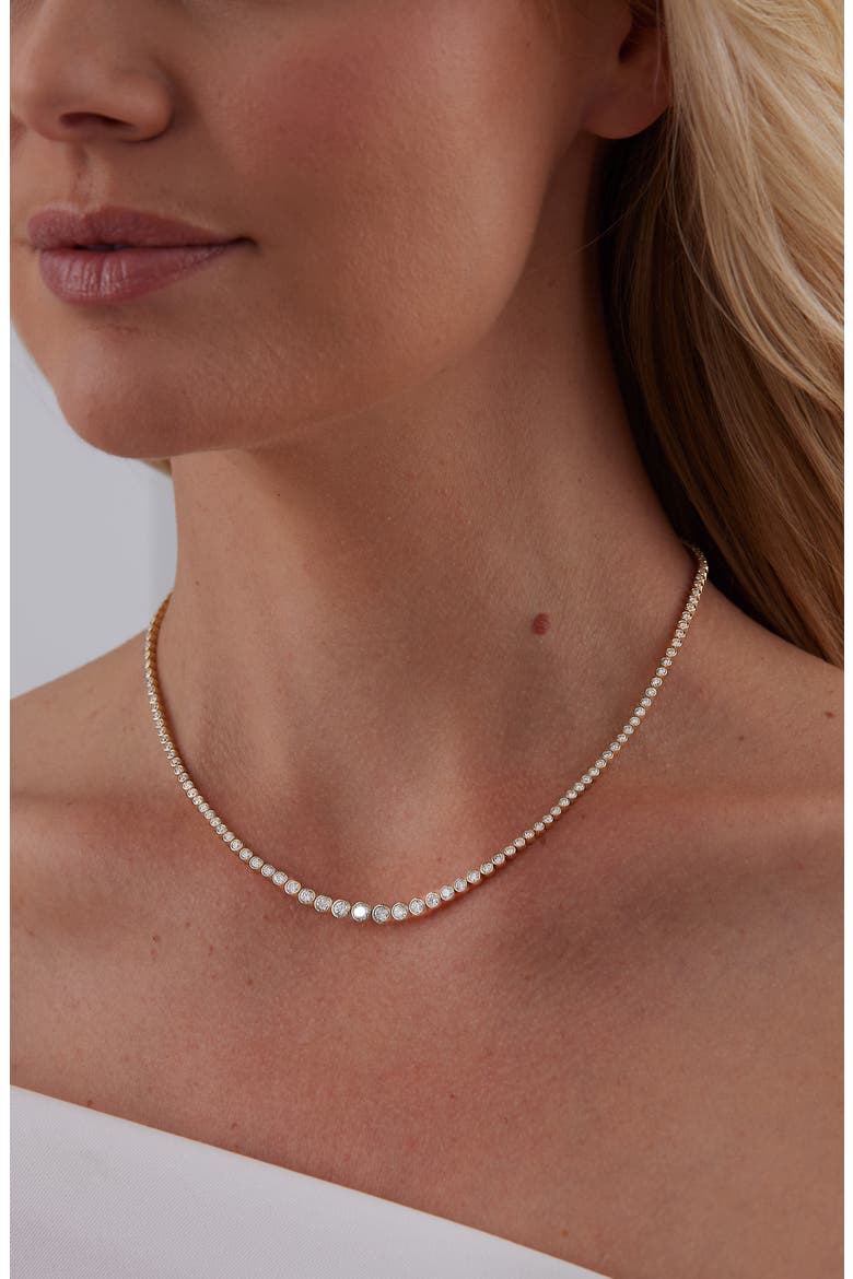 Isadora Diamond Necklace, Alternate, color, YELLOW GOLD