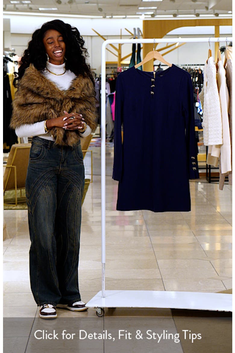 Bow Detail Long Sleeve Ponte Dress video