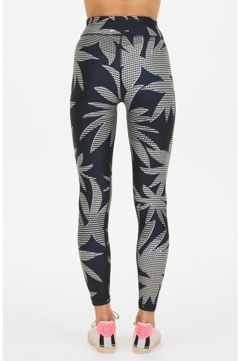 Palm High Waist Midi Leggings, Alternate, color, ABSTRACT