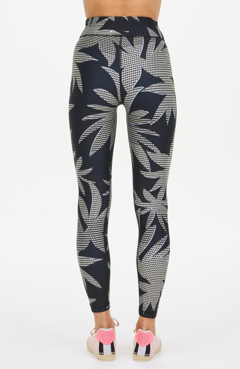 The Upside Palm High Waist Midi Leggings, Alternate, color, 