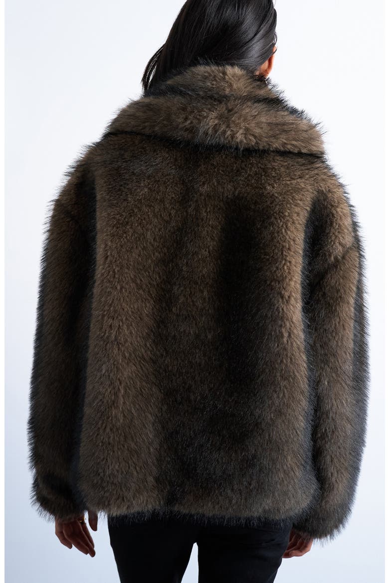 Boxy Faux Fur Coat, Alternate, color, MINK