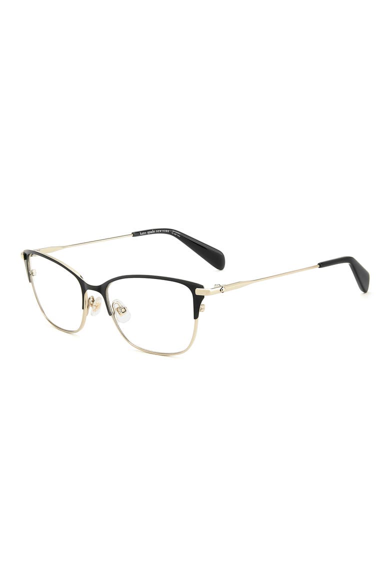 lidia 54mm rectangular reading glasses, Alternate, color, BLACK