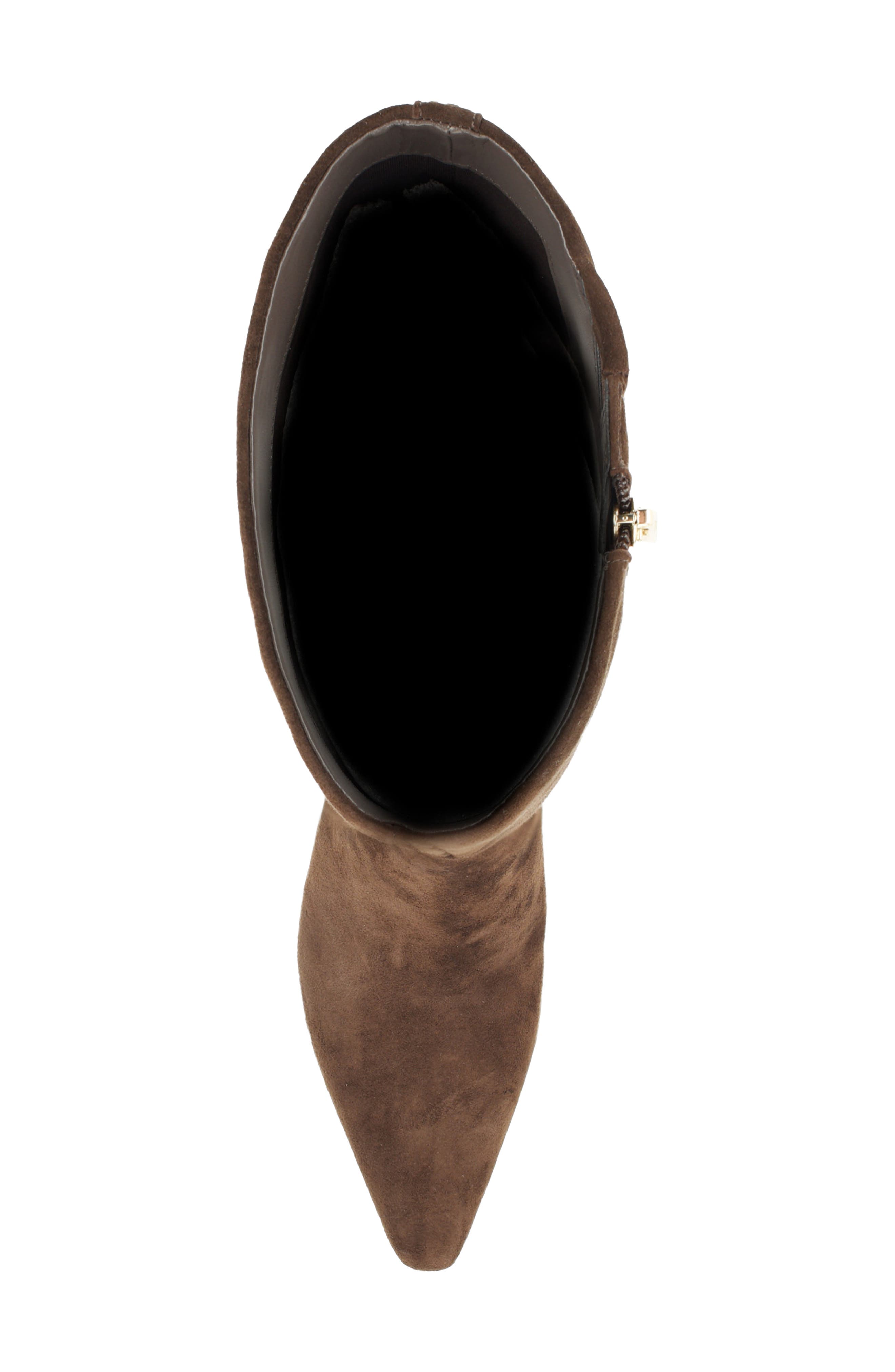 Preston Knee High Boot, Alternate, color, DARK BROWN SUEDE