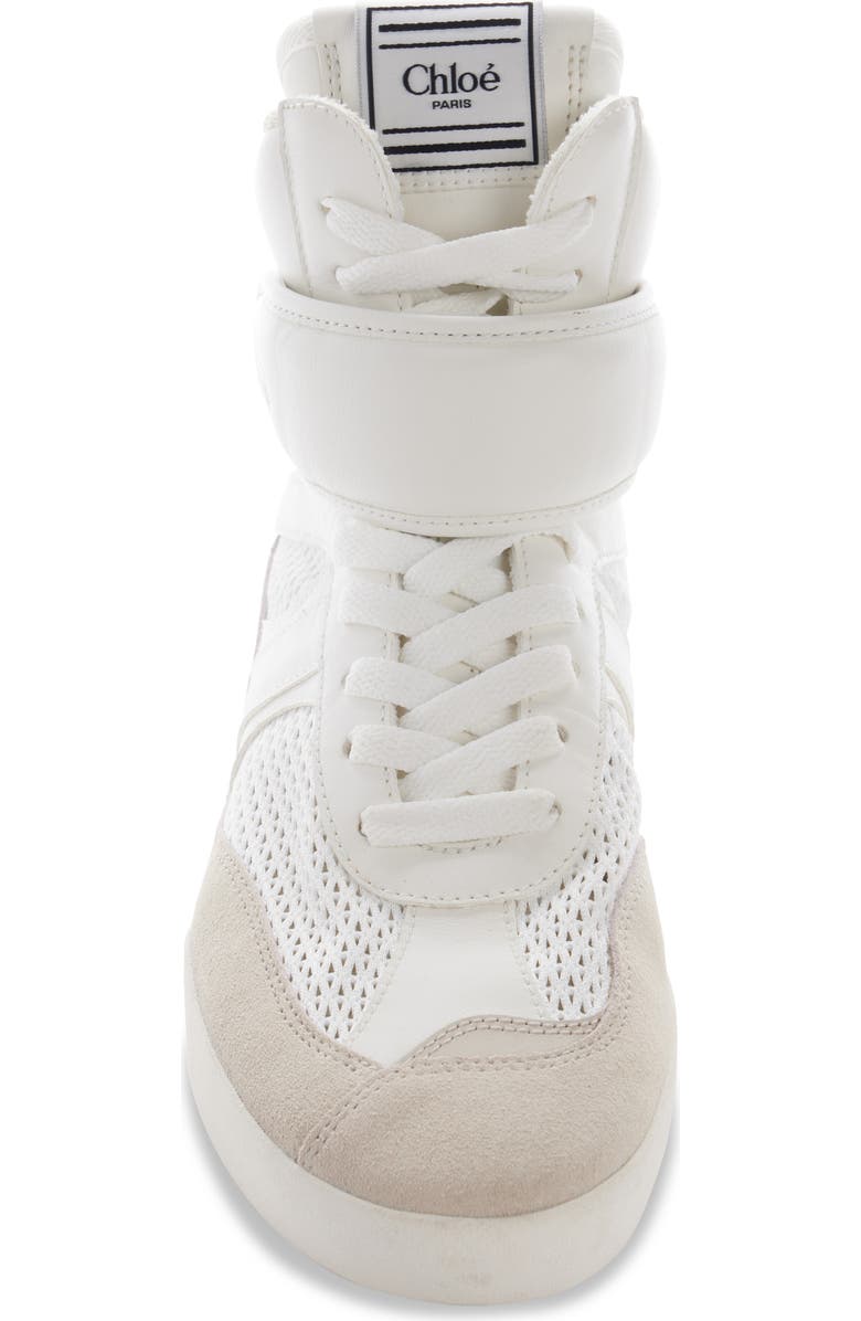 Chloé Kick Leather & Mesh High Top Sneaker, Alternate, color,