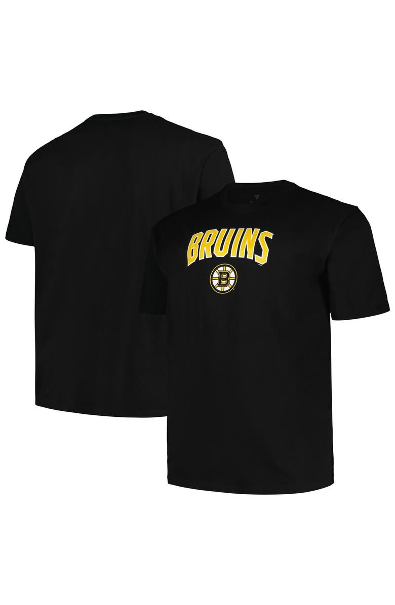 PROFILE Men's Profile Black Boston Bruins Big & Tall Arch Over Logo T-Shirt, Alternate, color, Black