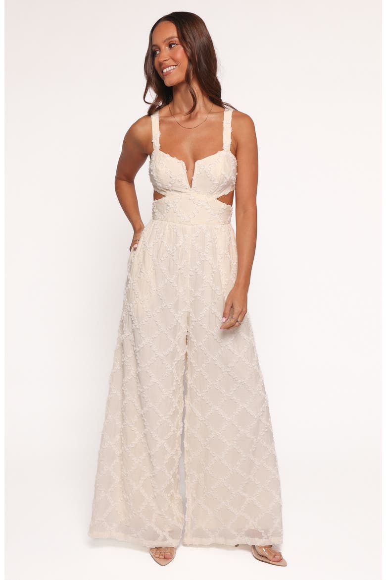 Avella Cutout Wide Leg Jumpsuit, Alternate, color, WHITE