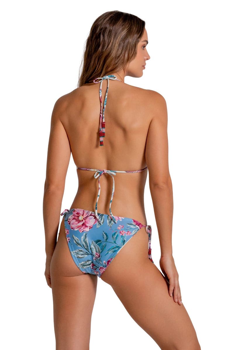 Cosita Linda Reversible Triangle Bikini Top, Alternate, color, Multi Floral White/Blue