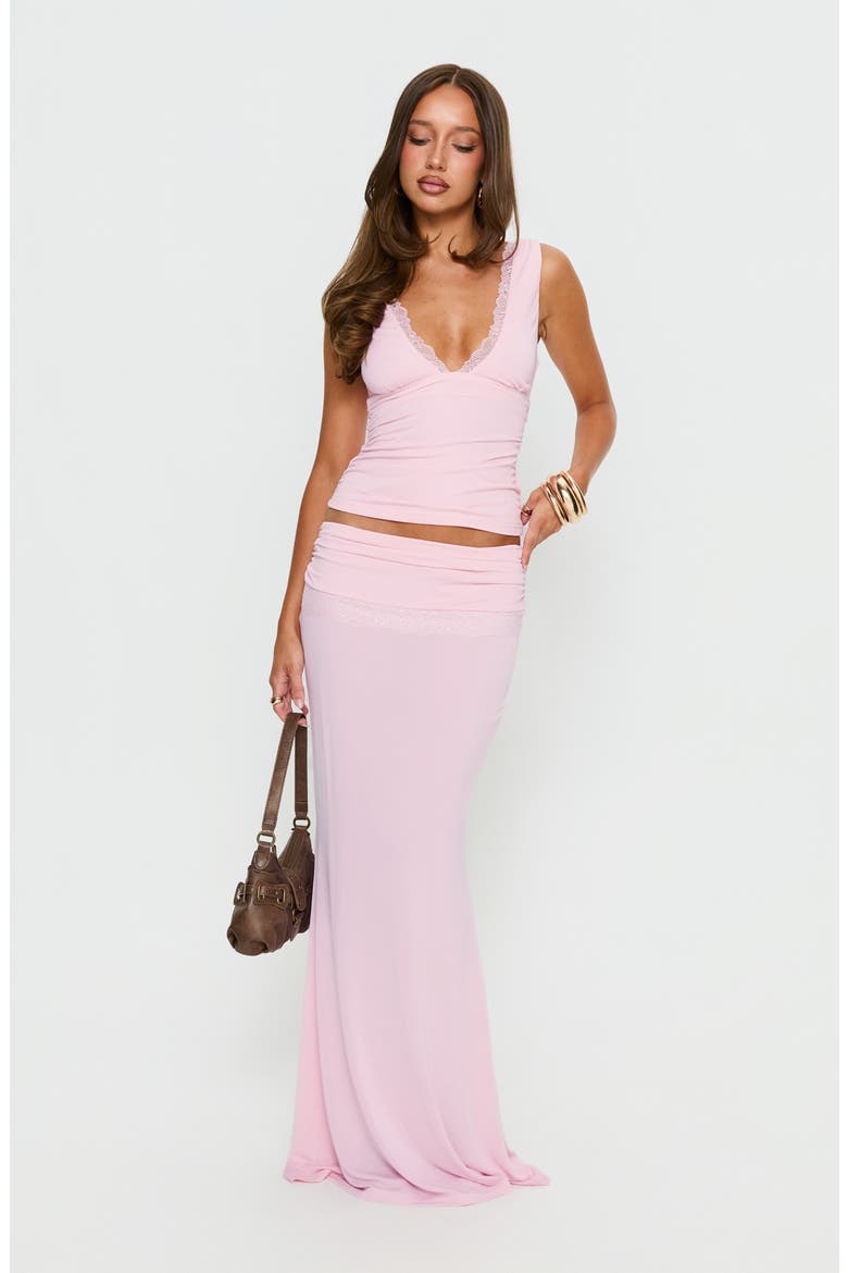 Zespri Lace Jersey Top, Alternate, color, PINK