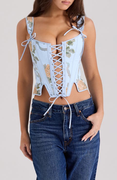 Callie Reversible Stretch Pima Cotton Corset Top