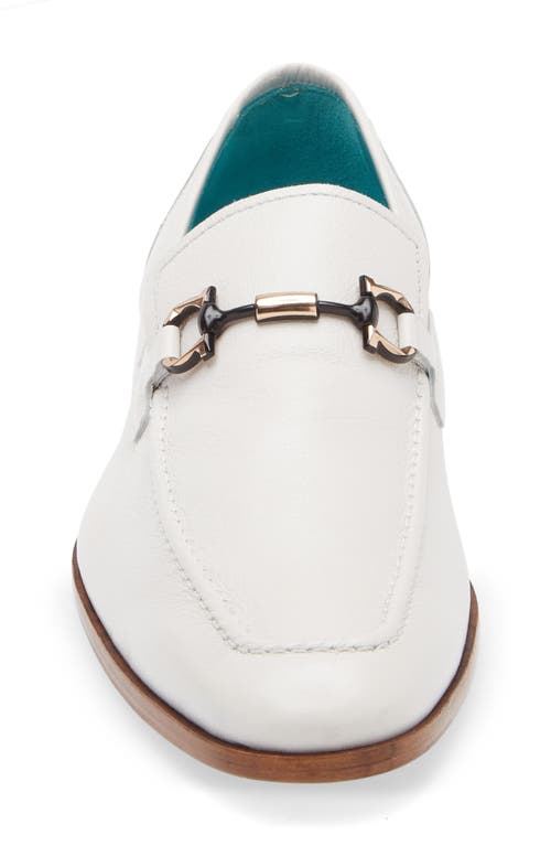 Mezlan Rios Bit Ornament Leather Loafer In White
