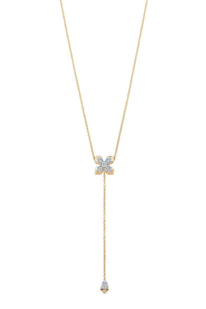 Lierre Diamond Y-Necklace, Main, color, YELLOW GOLD